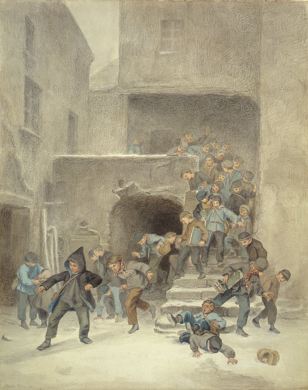 Mimo školu, 19. století od Pierre Edouard Frere