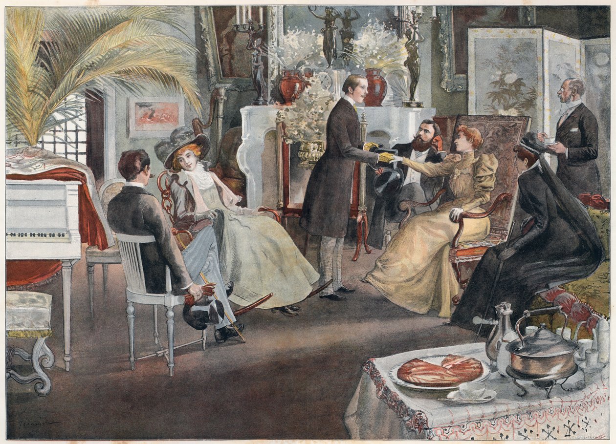 Čaj o páté v Paříži, 1893. od Pierre Georges Jeanniot