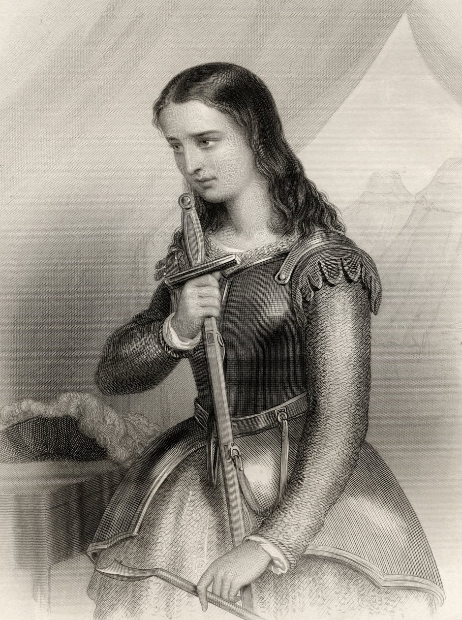 Ilustrace Johanky z Arku (1412-31) z knihy Mary Cowden Clarkeové "Pozoruhodné ženy světa", 1858. od Pierre Gustave Eugene Staal