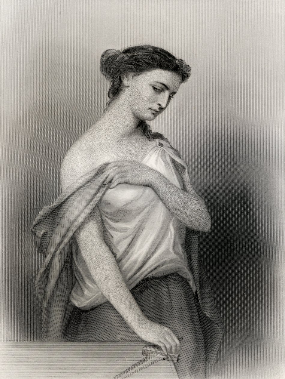 Lucretia, ilustrace z „World Noted Women“ od Mary Cowden Clarke, 1858 od Pierre Gustave Eugene Staal