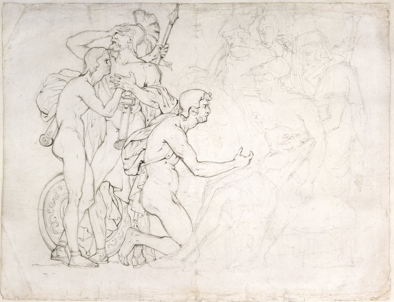 Smrt Epaminondas, 1811 (křída na papíře) od Pierre Jean David dAngers