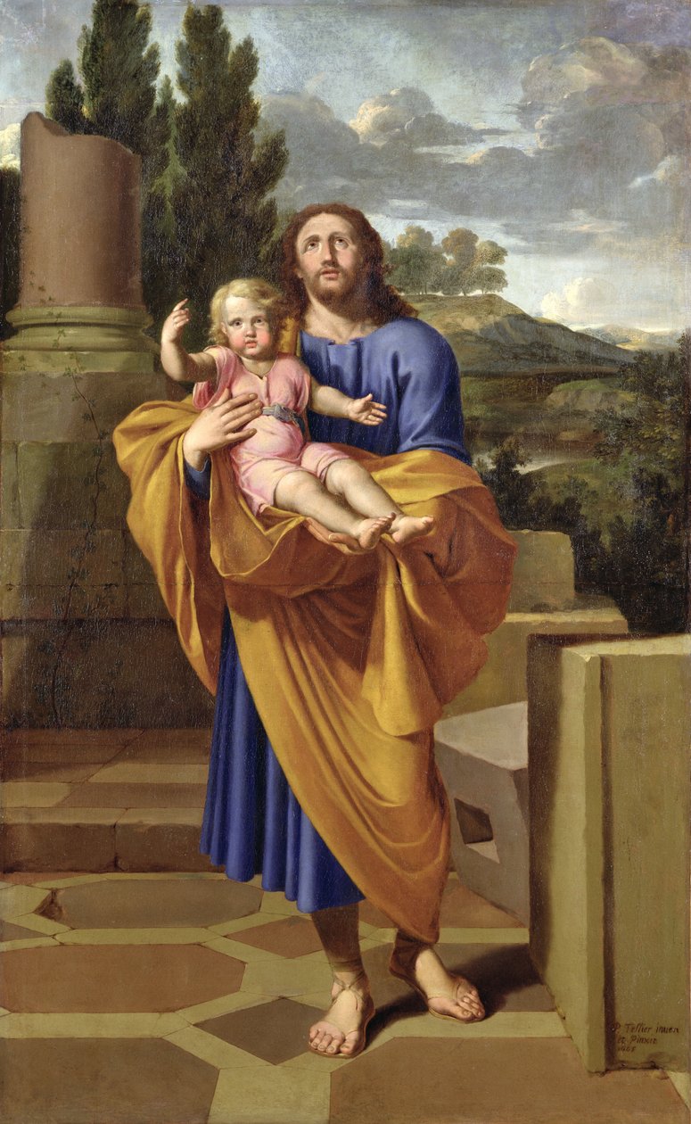 Svatý Josef nesoucí Ježíška, 1665 od Pierre Letellier