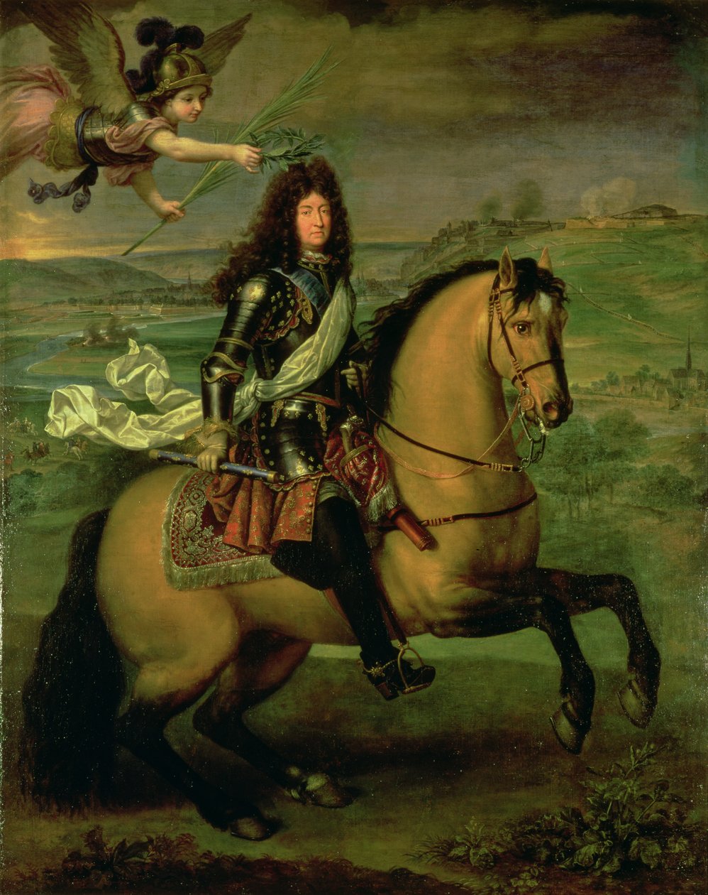Jezdecký portrét Ludvíka XIV. (1638-1715) korunovaný vítězstvím, kolem roku 1692 od Pierre Mignard