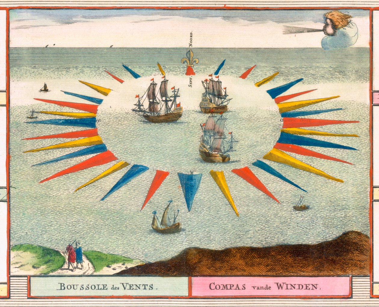 Kompas větrů, 1693 od Pierre Mortier