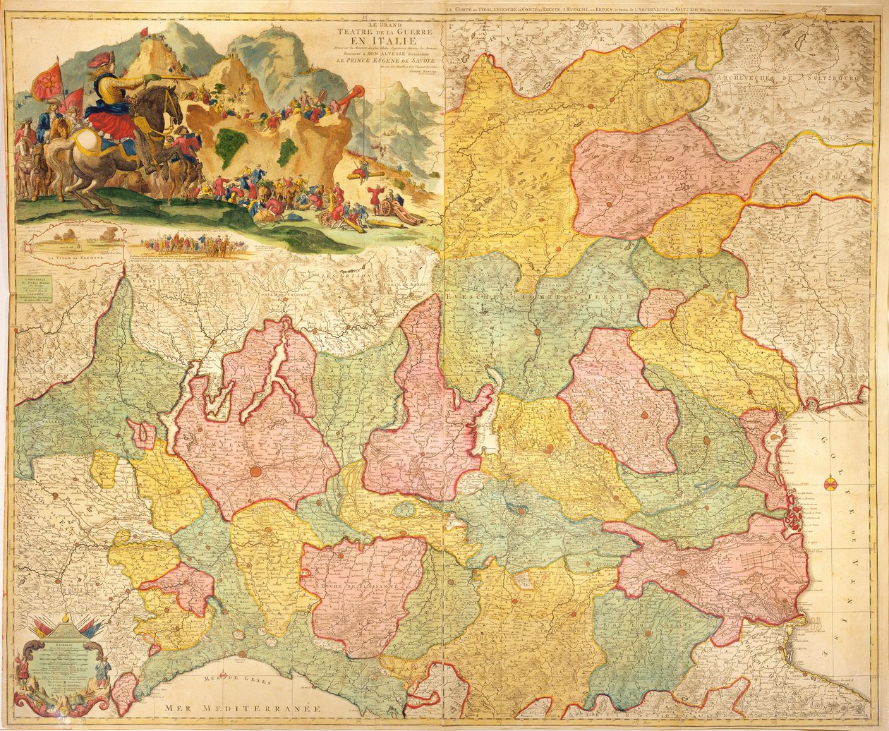 Divadlo války v Itálii, 1720 od Pierre Mortier