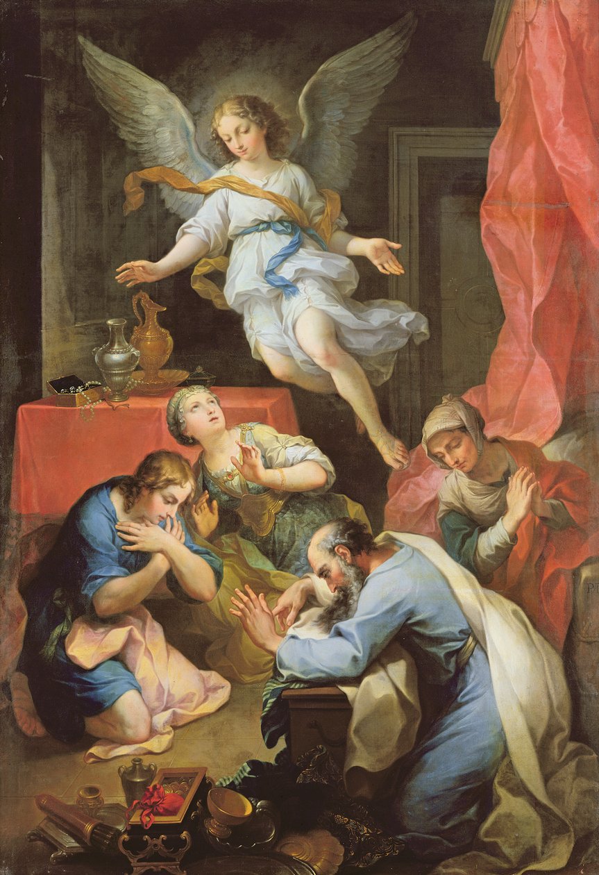 Archanděl Rafael o sobě dává vědět, 1733 od Pierre Parrocel