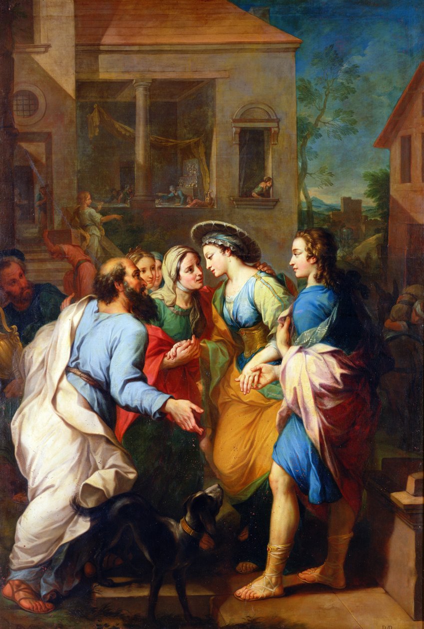 Tobiáš představuje Sáru svému otci, 1733 od Pierre Parrocel