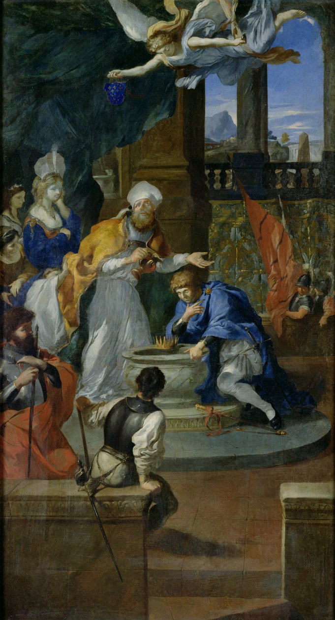 Křest Chlodvíka I. (465-511) krále Franků od Pierre Puget