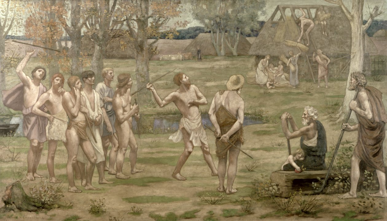 Ludus Pro Patria, 1883 (olej na tkanině) od Pierre Puvis de Chavannes