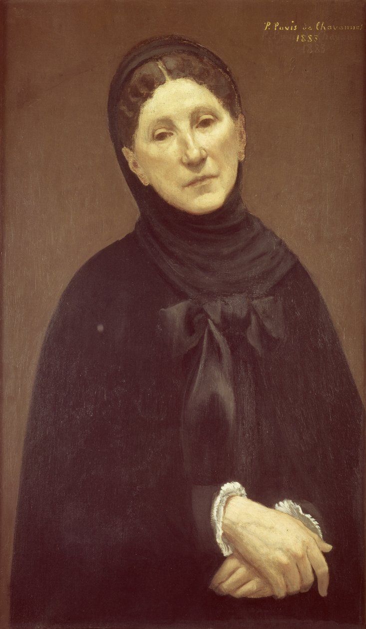 Portrét umělcovy manželky, Madame de Chavannes, 1883 od Pierre Puvis de Chavannes