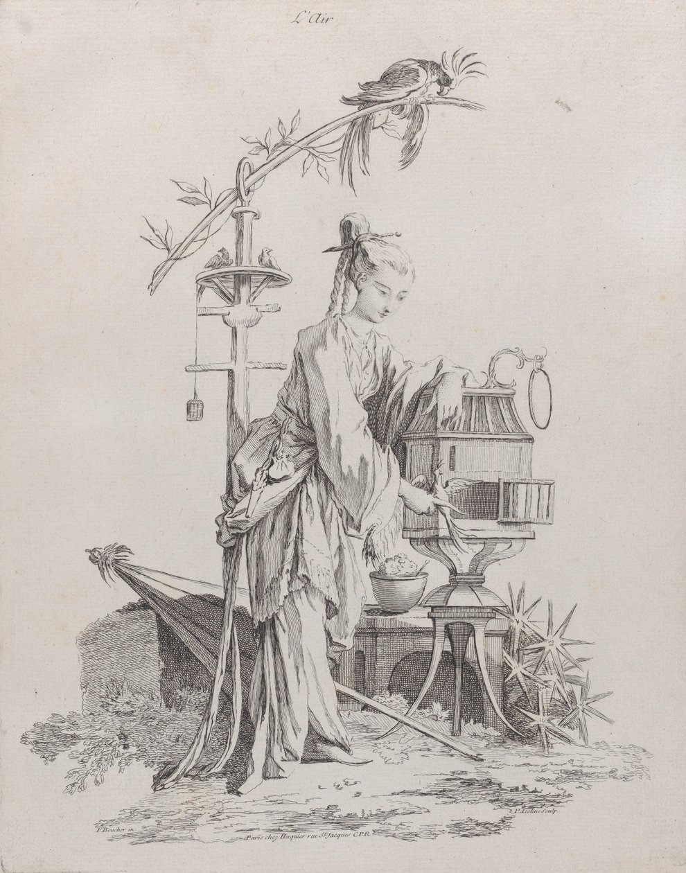Vzduch, ze Čtyř živlů, 1738-49. od Pierre Alexandre Aveline