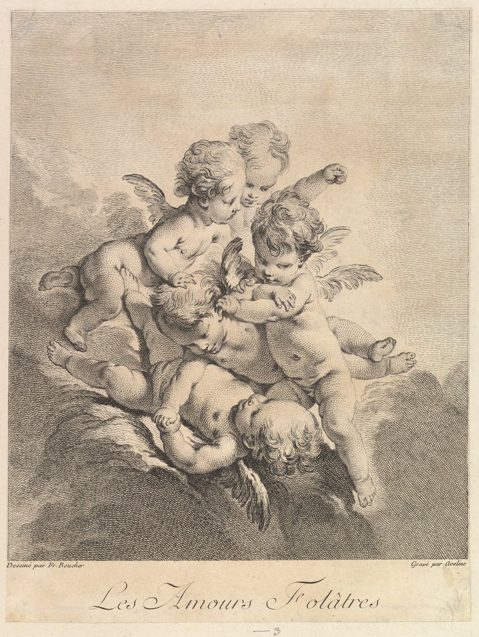 Hrající si děti, 1750. od Pierre Alexandre Aveline