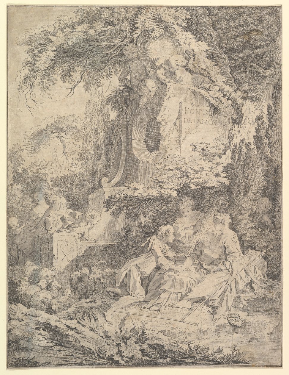 Fontána lásky, 1738. od Pierre Alexandre Aveline