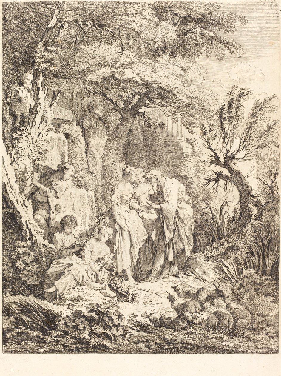 Dobré dobrodružství, 1738. od Pierre Alexandre Aveline