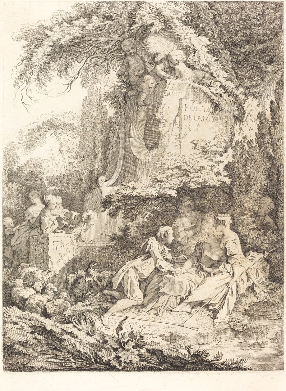 Fontána lásky, 1738. od Pierre Alexandre Aveline