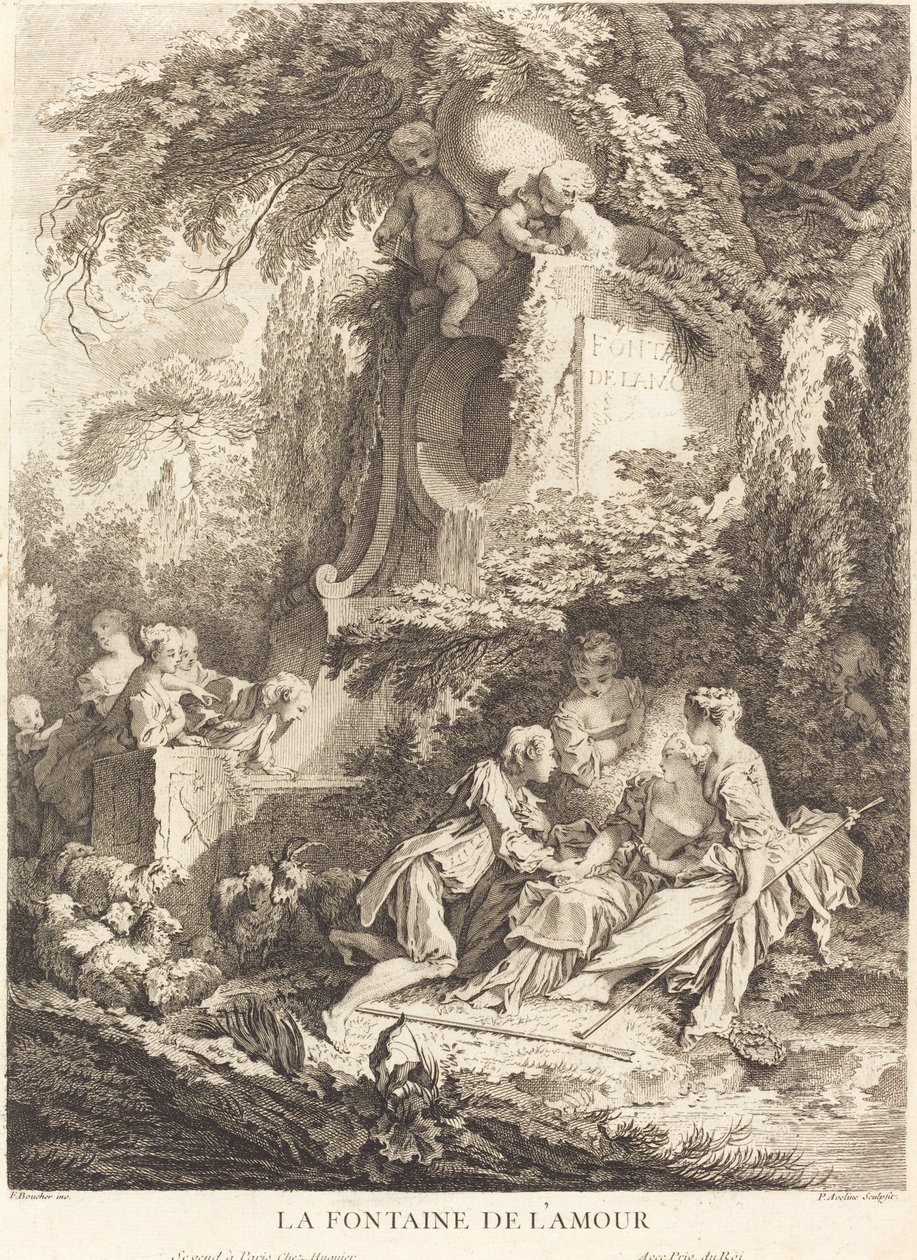 Fontána lásky, 1738. od Pierre Alexandre Aveline