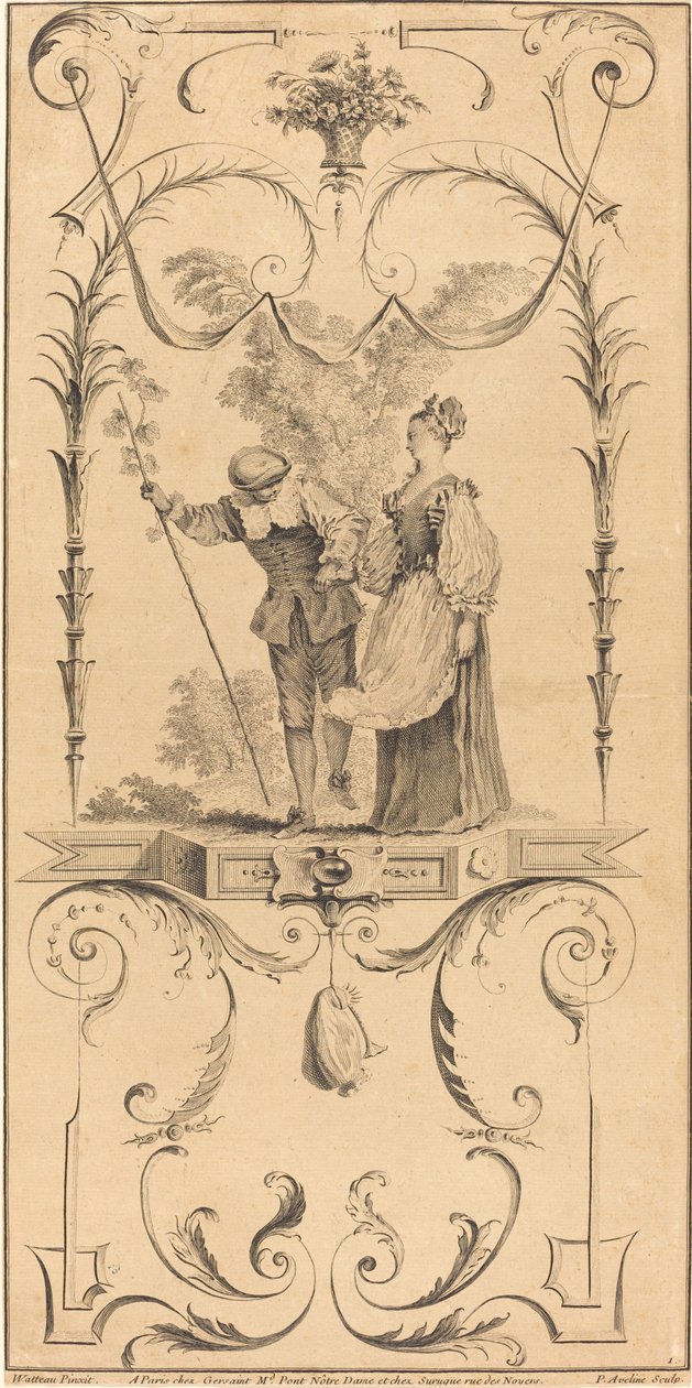 Pastýř a Pastýřka. od Pierre Alexandre Aveline