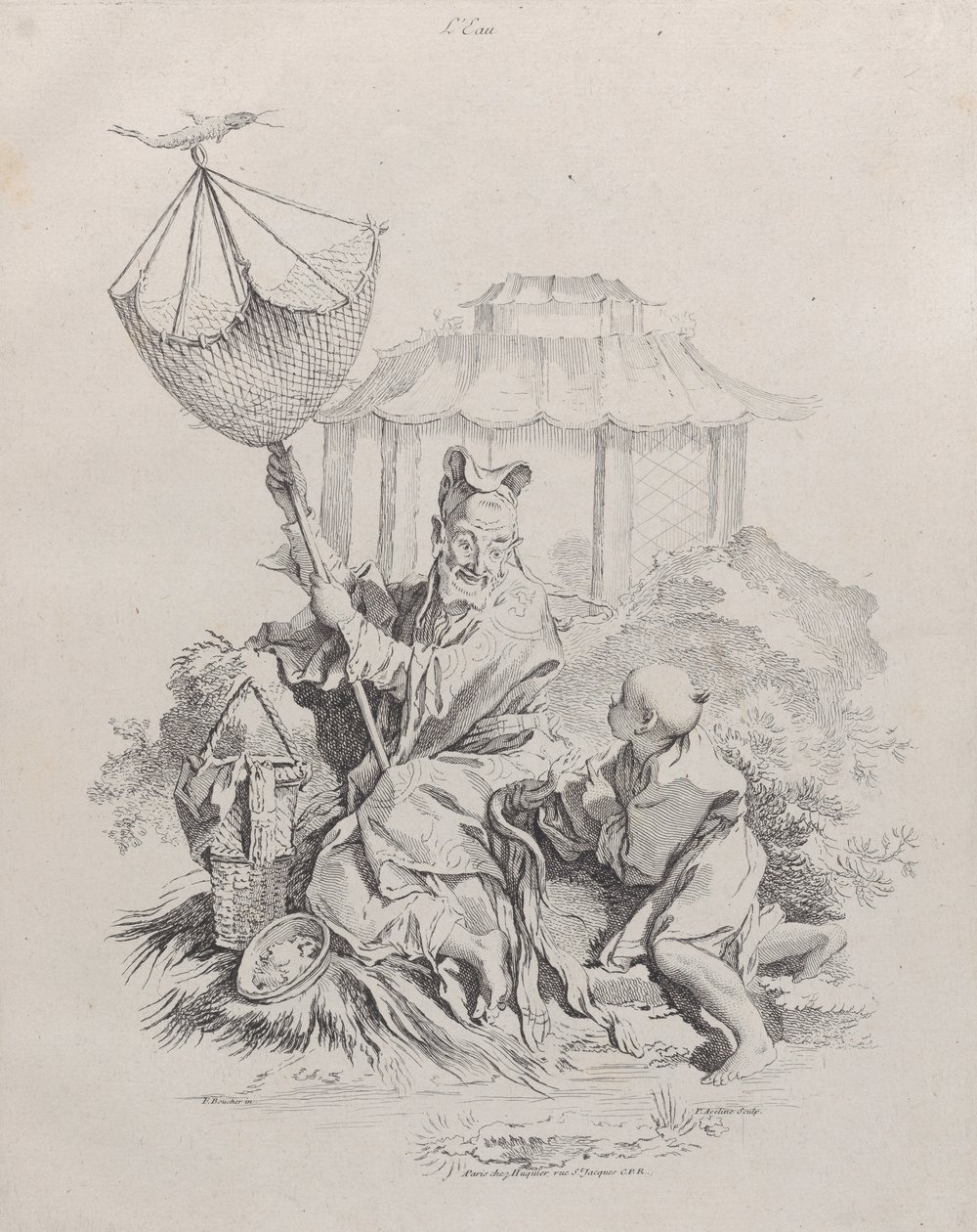 Voda, ze Čtyř živlů, 1738-49. od Pierre Alexandre Aveline