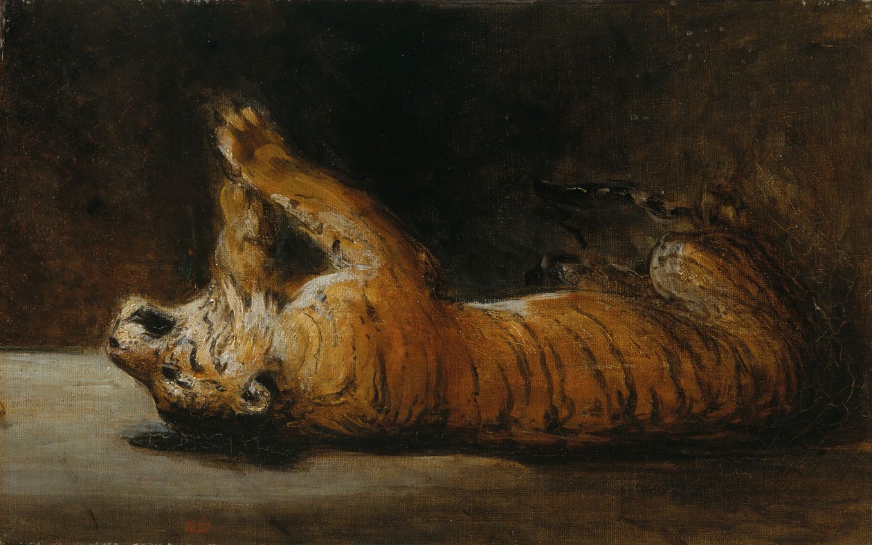 Hra na tygra (olej na plátně) od Pierre Andrieu