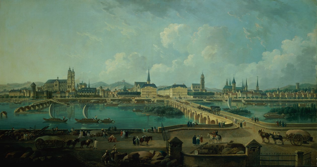 Panoramatický pohled na Tours, 1787 od Pierre Antoine Demachy