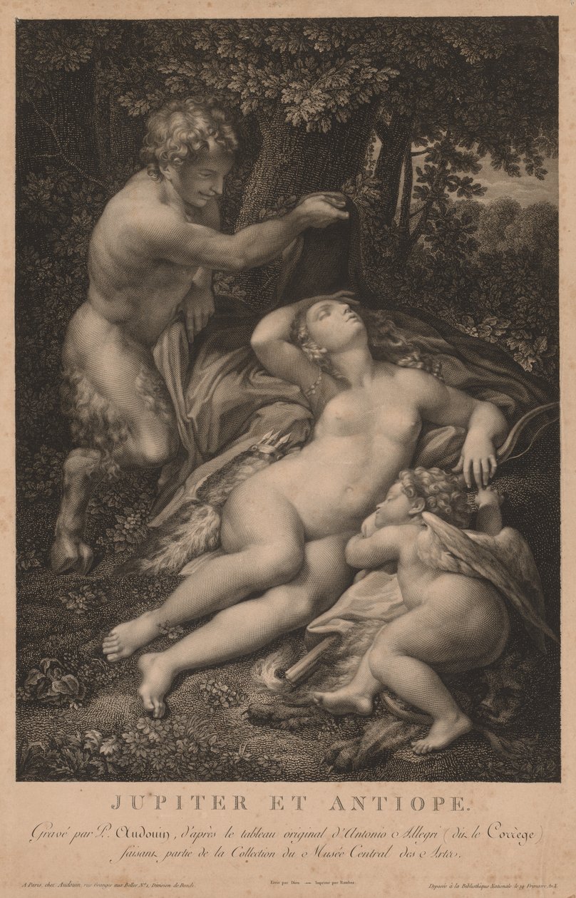 Jupiter a Antiope od Pierre Audouin