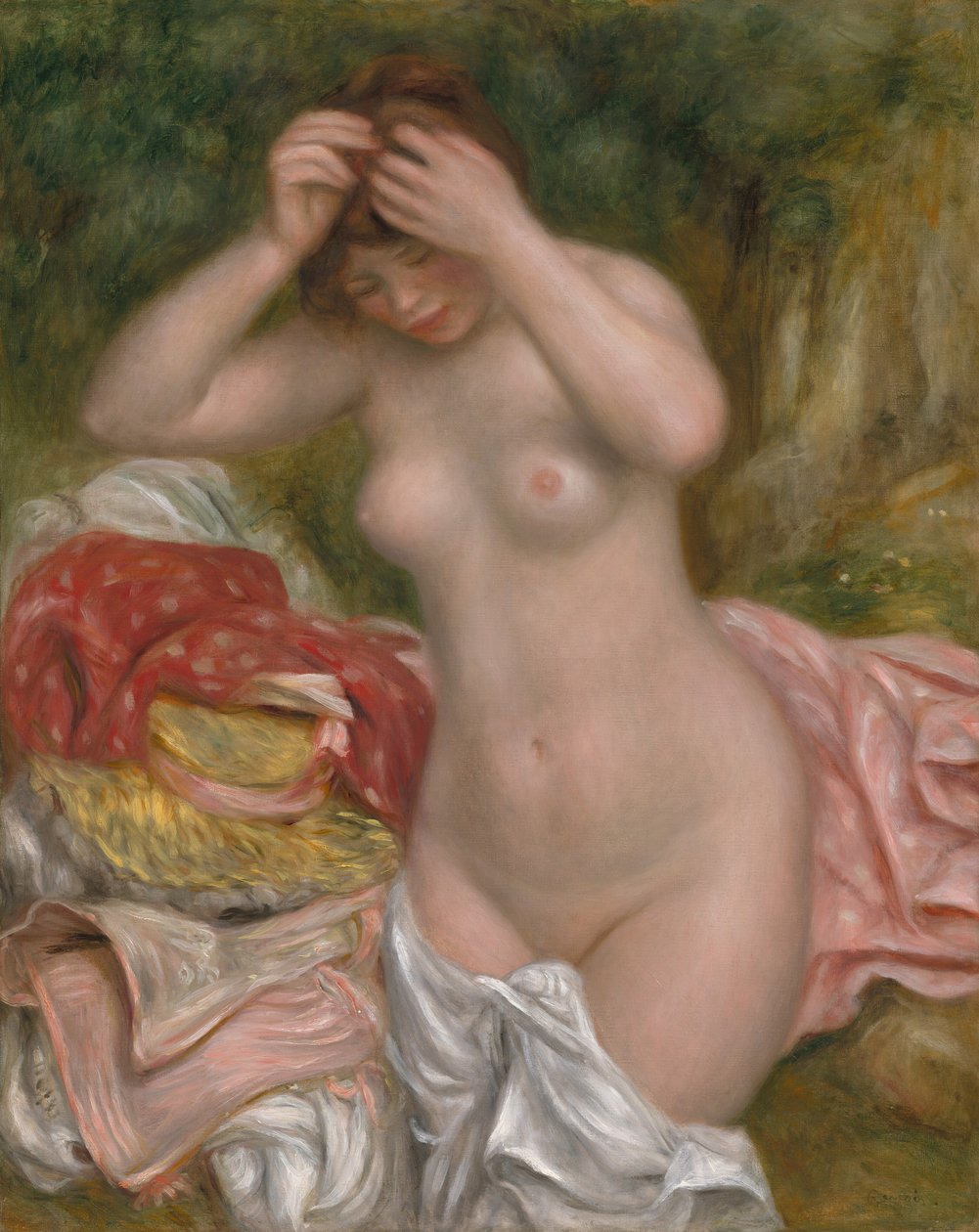 Bather Arrange Her Hair, 1893. od Pierre Auguste Renoir