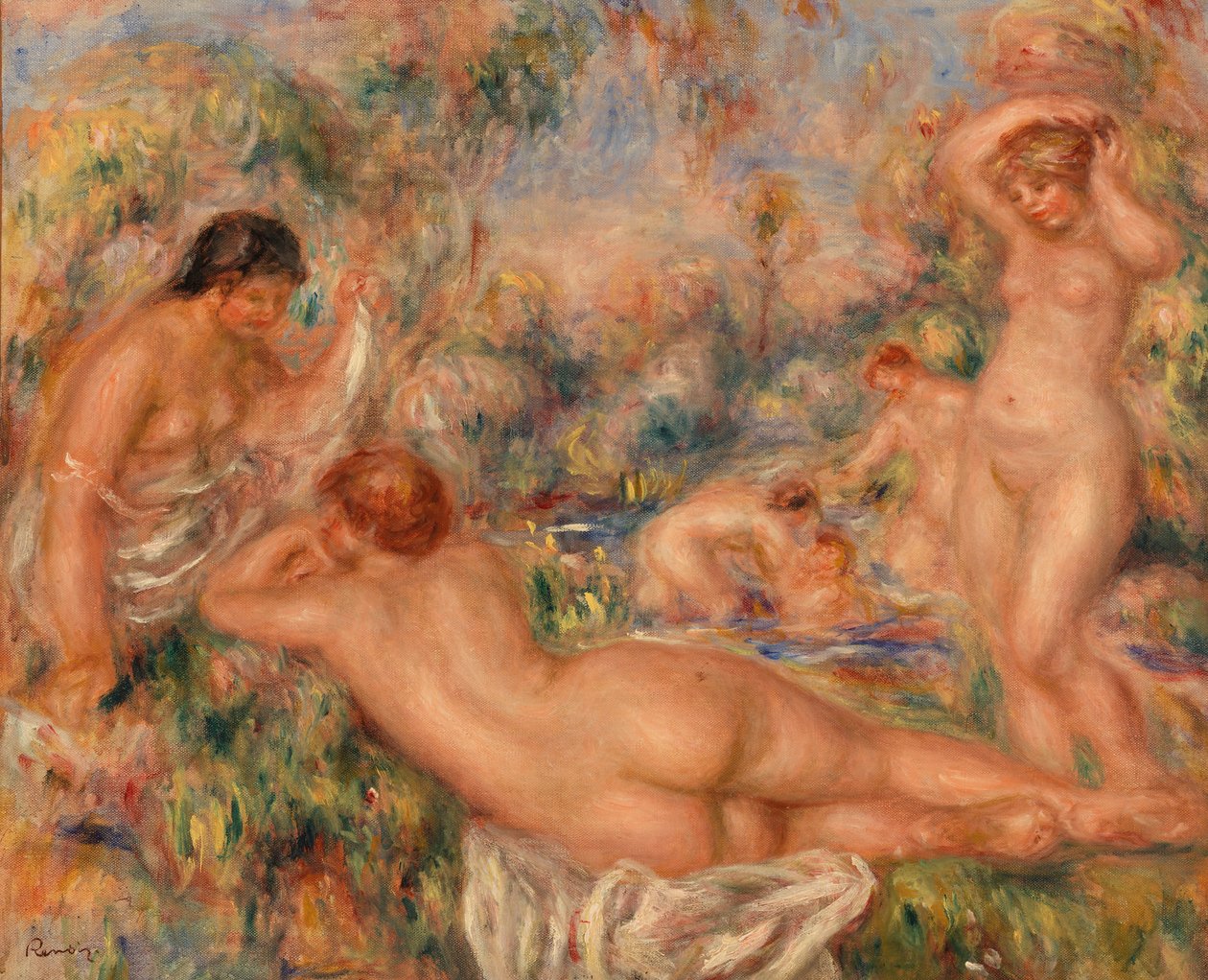 Koupající se od Pierre Auguste Renoir