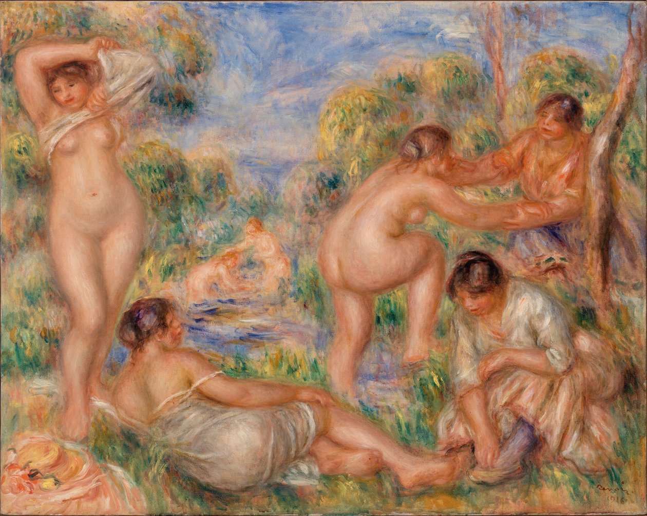 Skupina koupání od Pierre Auguste Renoir