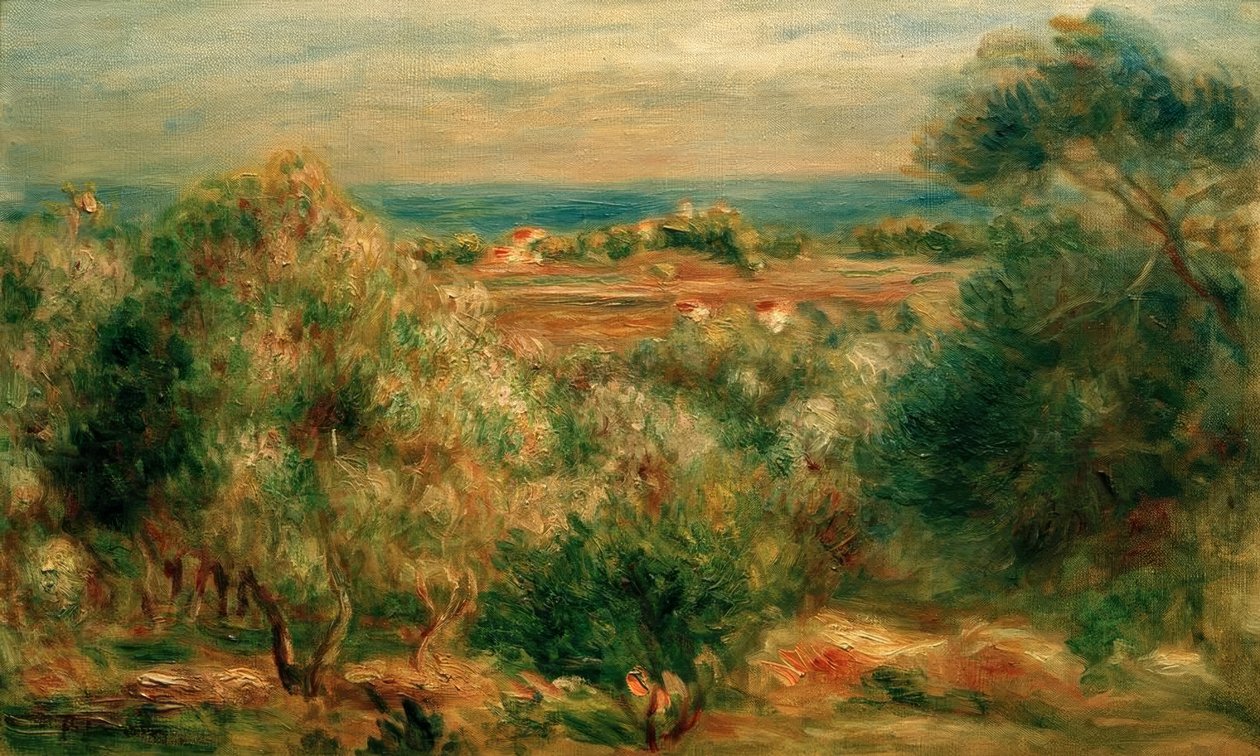 Pohled z Haut-Cagnes na moře od Pierre Auguste Renoir