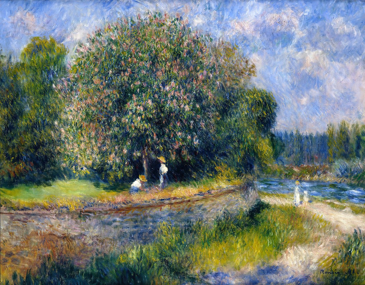 Kvetoucí kaštan od Pierre Auguste Renoir