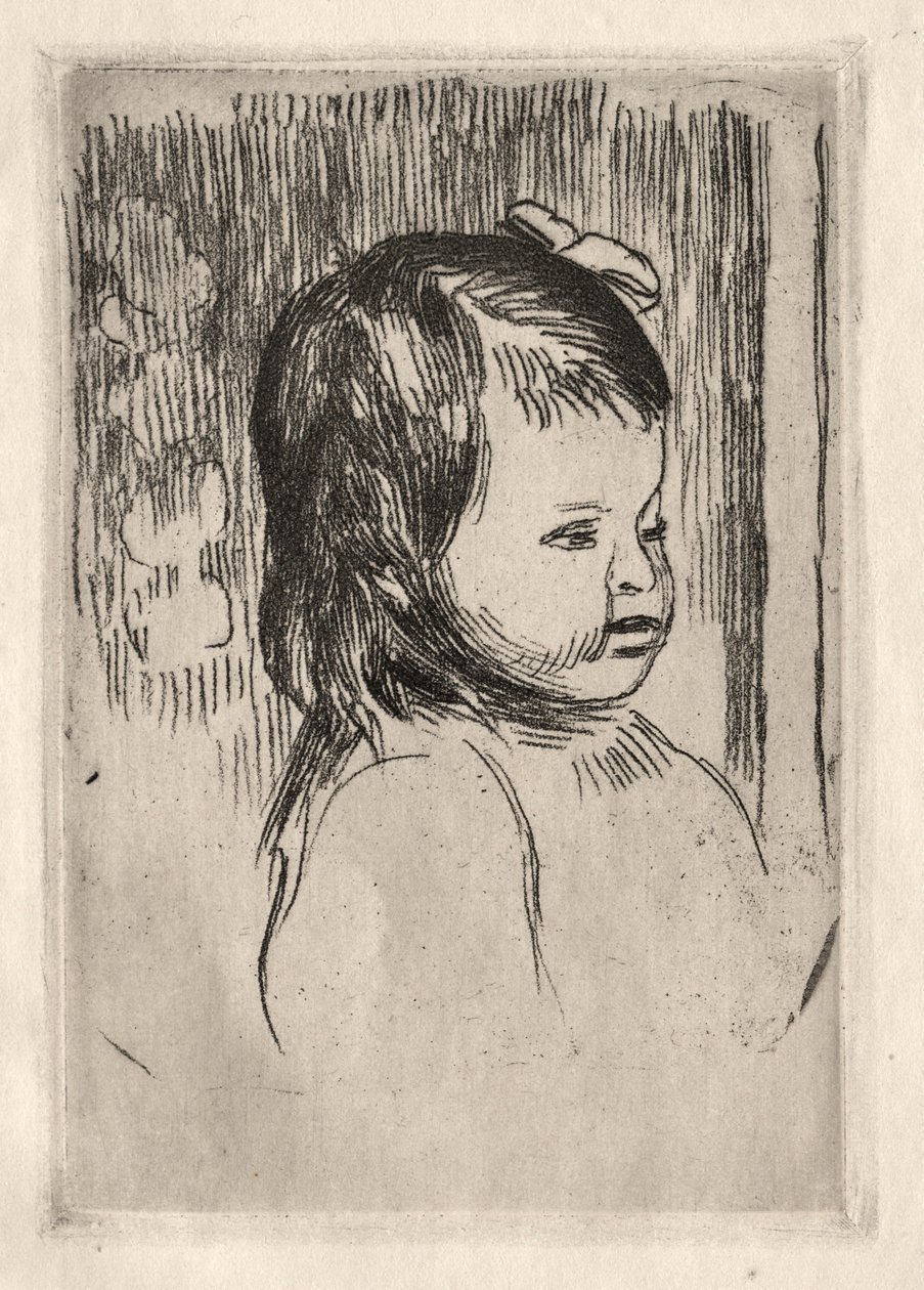 Busta dítěte, otočená doprava. od Pierre Auguste Renoir