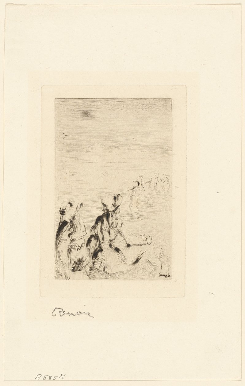 Děti na pláži, Berneval od Pierre Auguste Renoir
