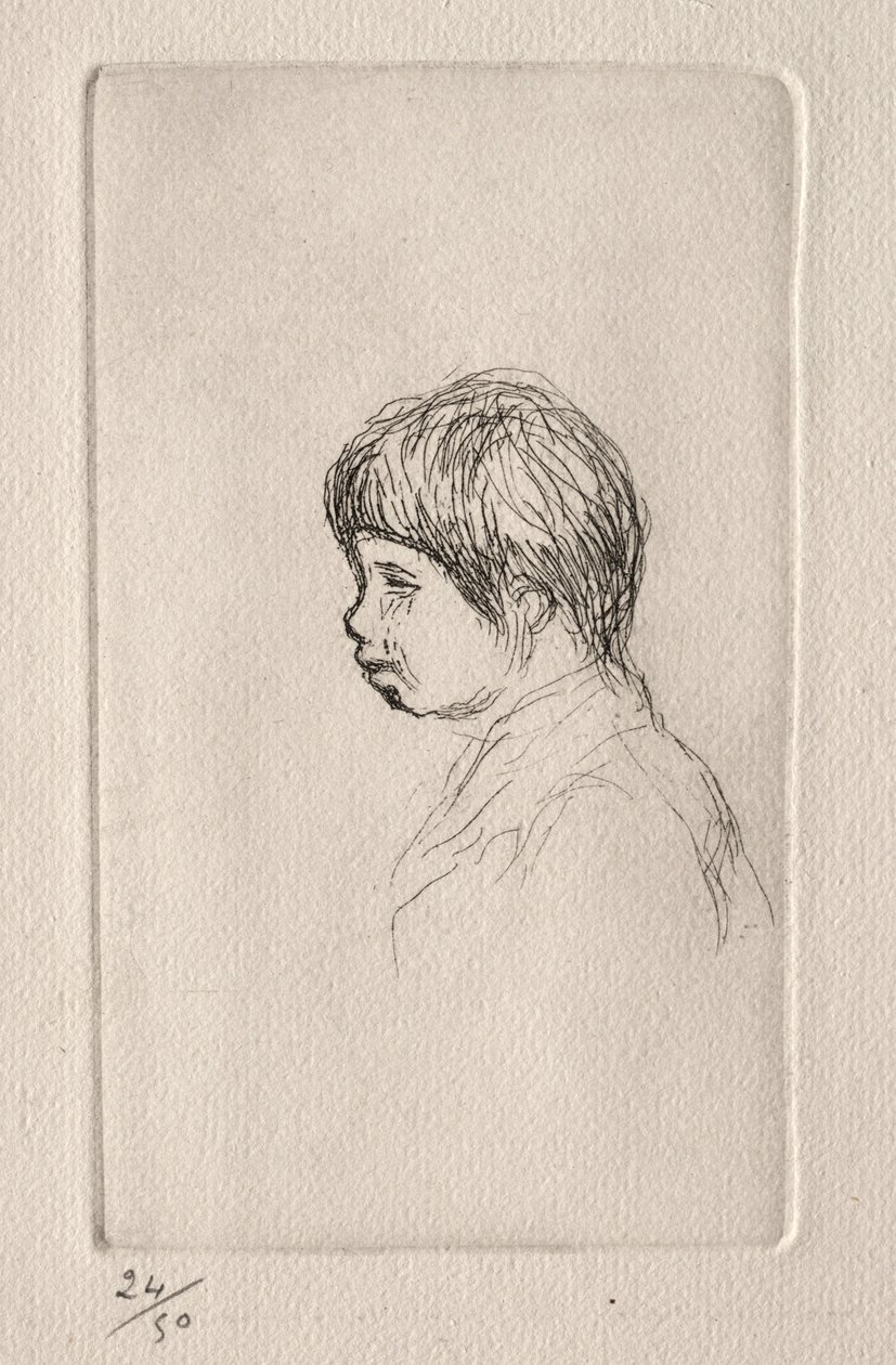 Claude Renoir, profil. od Pierre Auguste Renoir