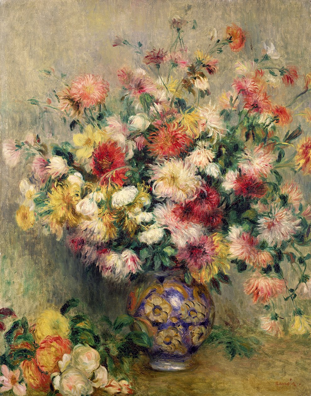 Jiřiny od Pierre Auguste Renoir