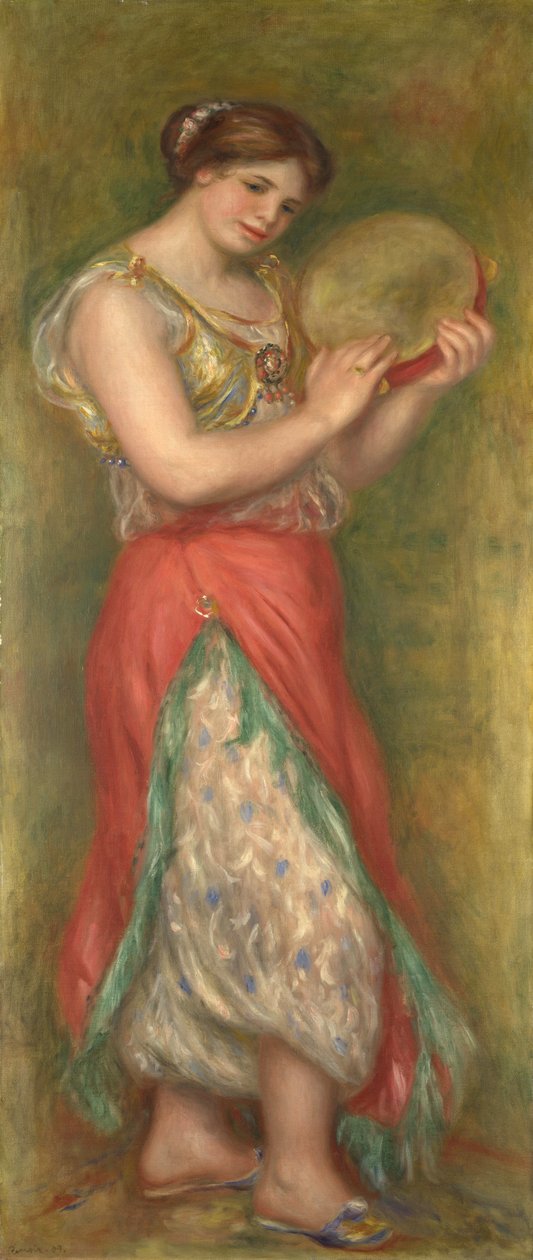 Tančící dívka s tamburínou, 1909 od Pierre Auguste Renoir