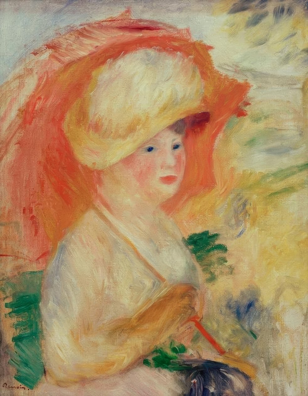 Žena se slunečníkem od Pierre Auguste Renoir