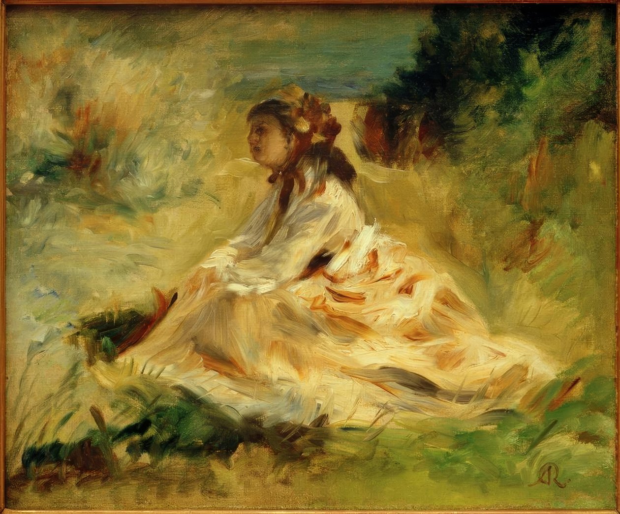 Žena na louce (Lise Tréhot) od Pierre Auguste Renoir