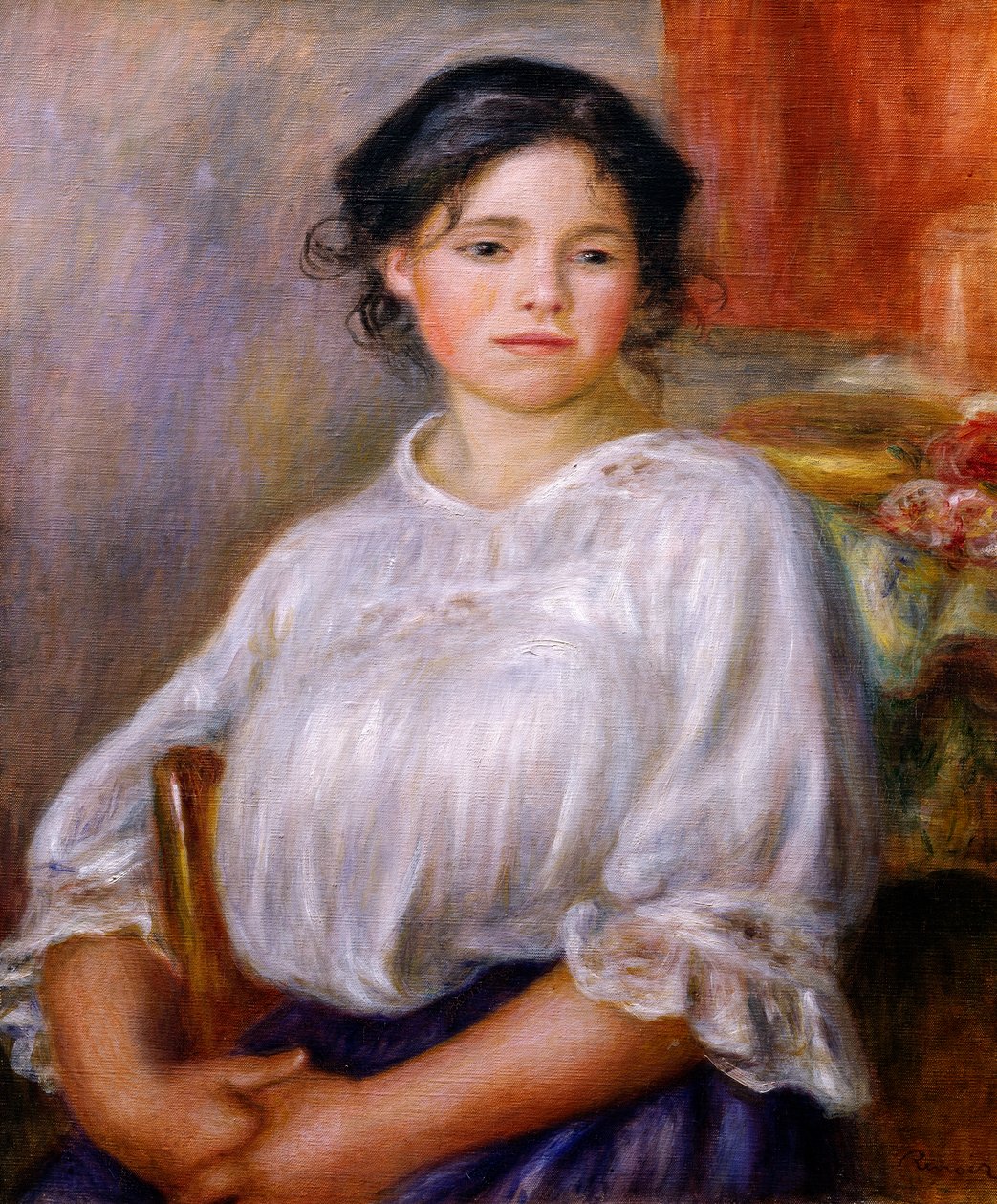 Dívka sedící, Pierre-Auguste Renoir od Pierre Auguste Renoir