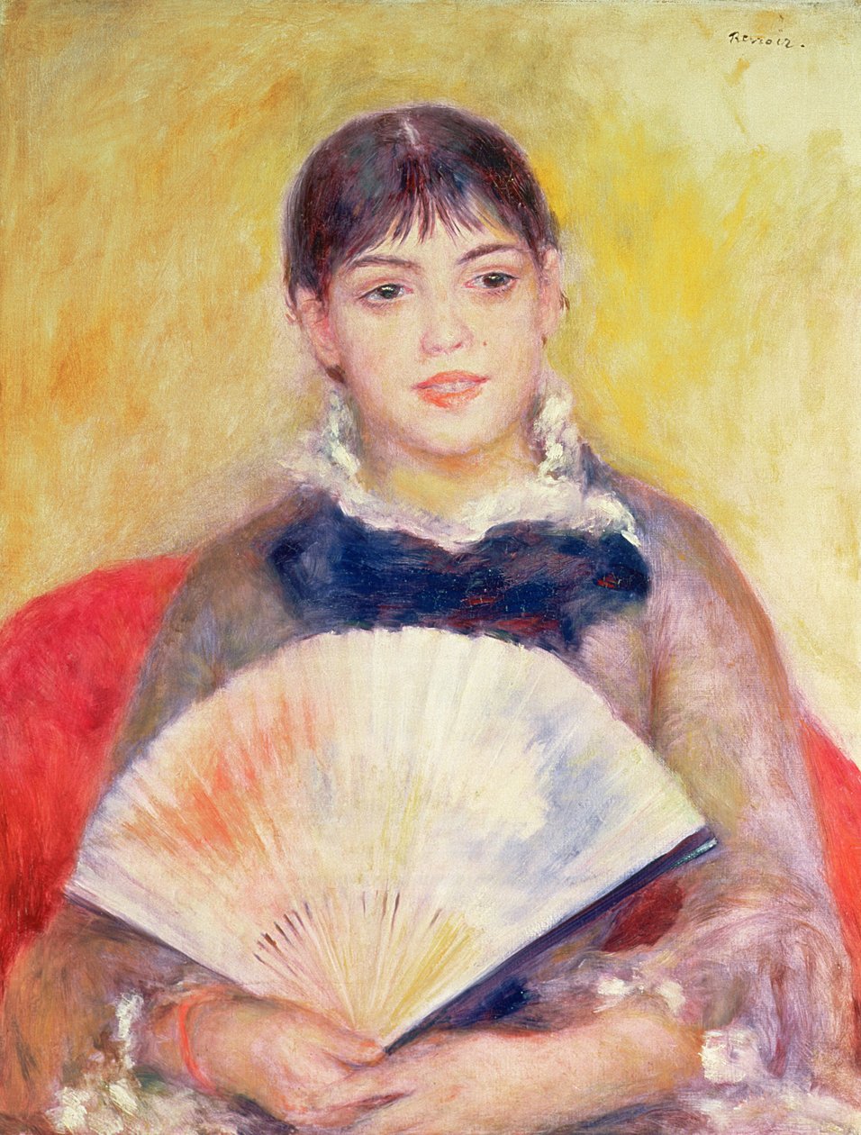 Dívka s ventilátorem od Pierre Auguste Renoir
