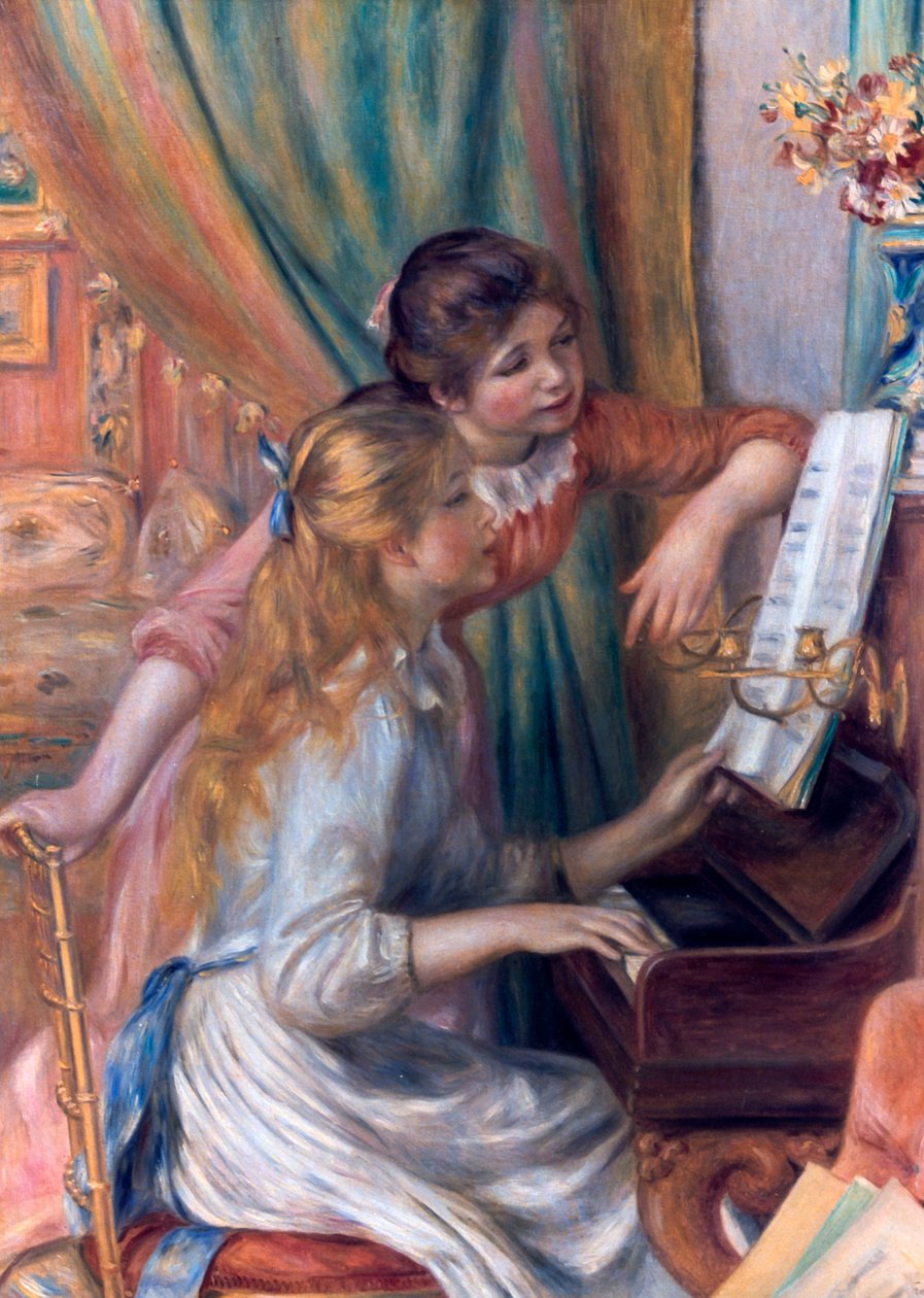 Dívky u klavíru, 1892 od Pierre Auguste Renoir