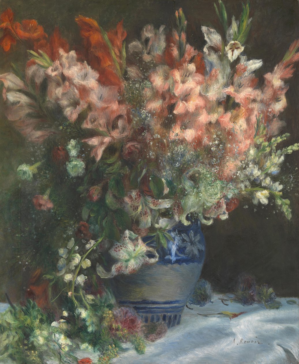 Mečíky ve váze, c. 1875 od Pierre Auguste Renoir