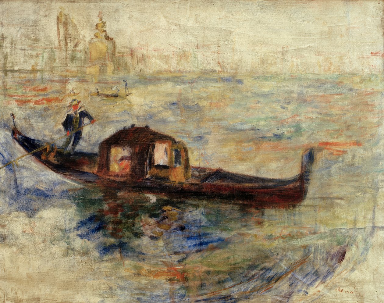 Gondola v Benátkách od Pierre Auguste Renoir