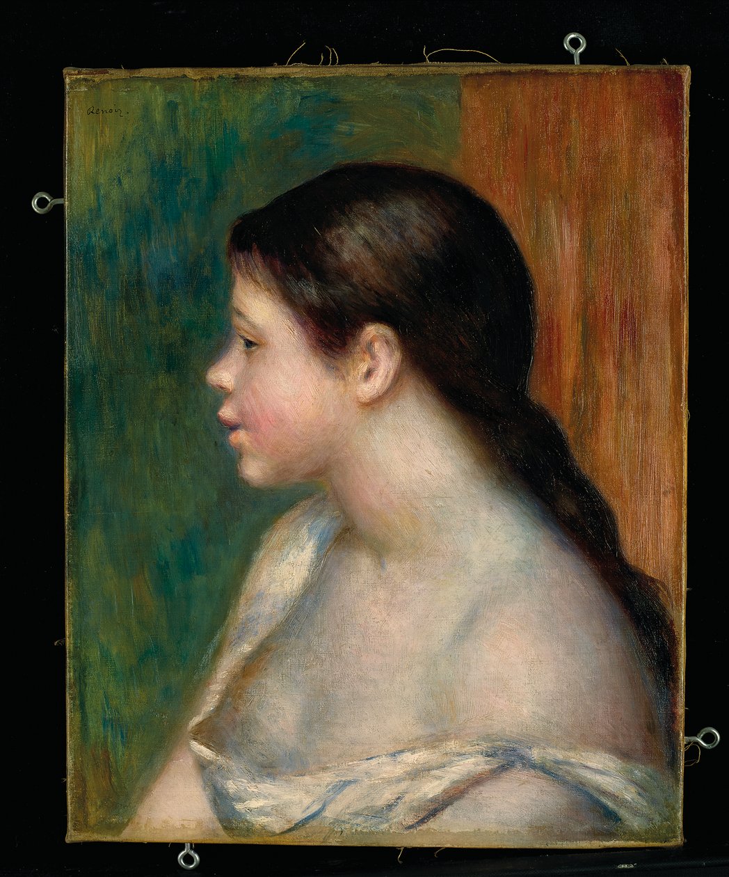 Hlava mladé dívky, 1882 od Pierre Auguste Renoir