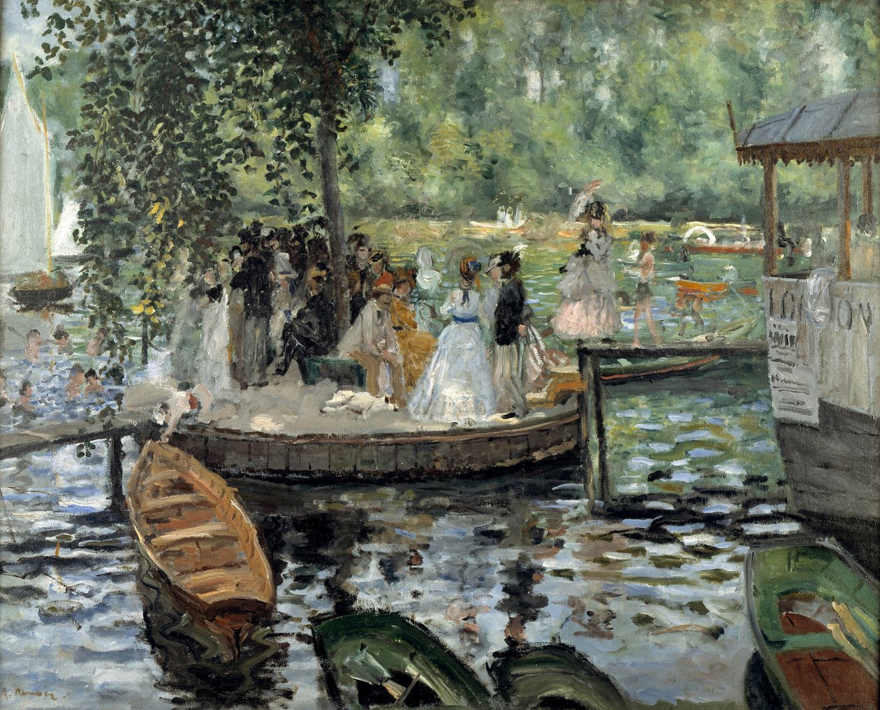 La Grenouillère, 1869 od Pierre Auguste Renoir