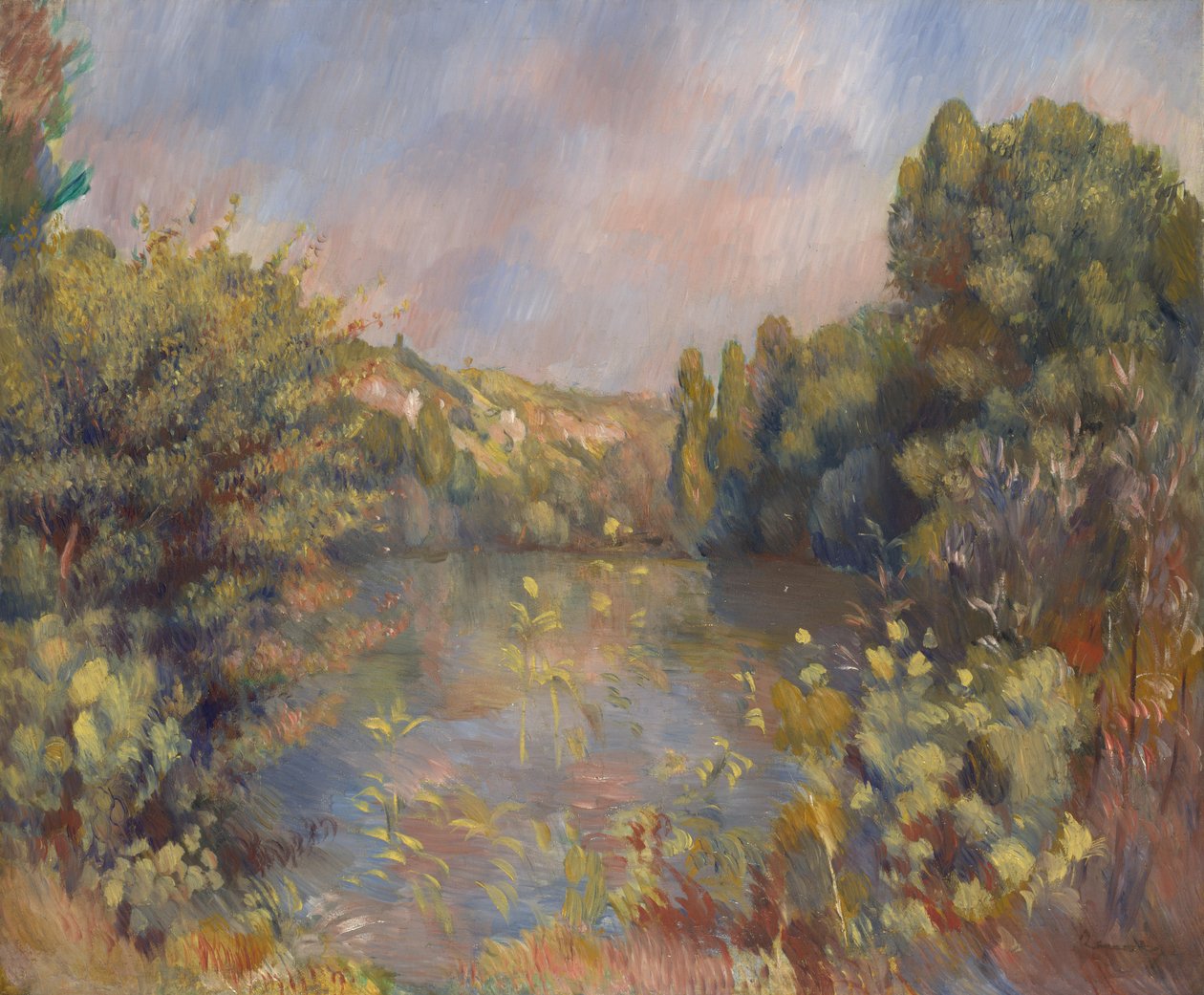 Krajina u jezera, c. 1889 od Pierre Auguste Renoir