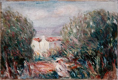 Krajina, cca 1900 (olej na palubě) od Pierre Auguste Renoir