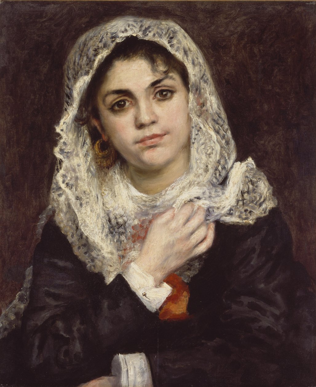Lise in a White Shawl, c.1872 od Pierre Auguste Renoir