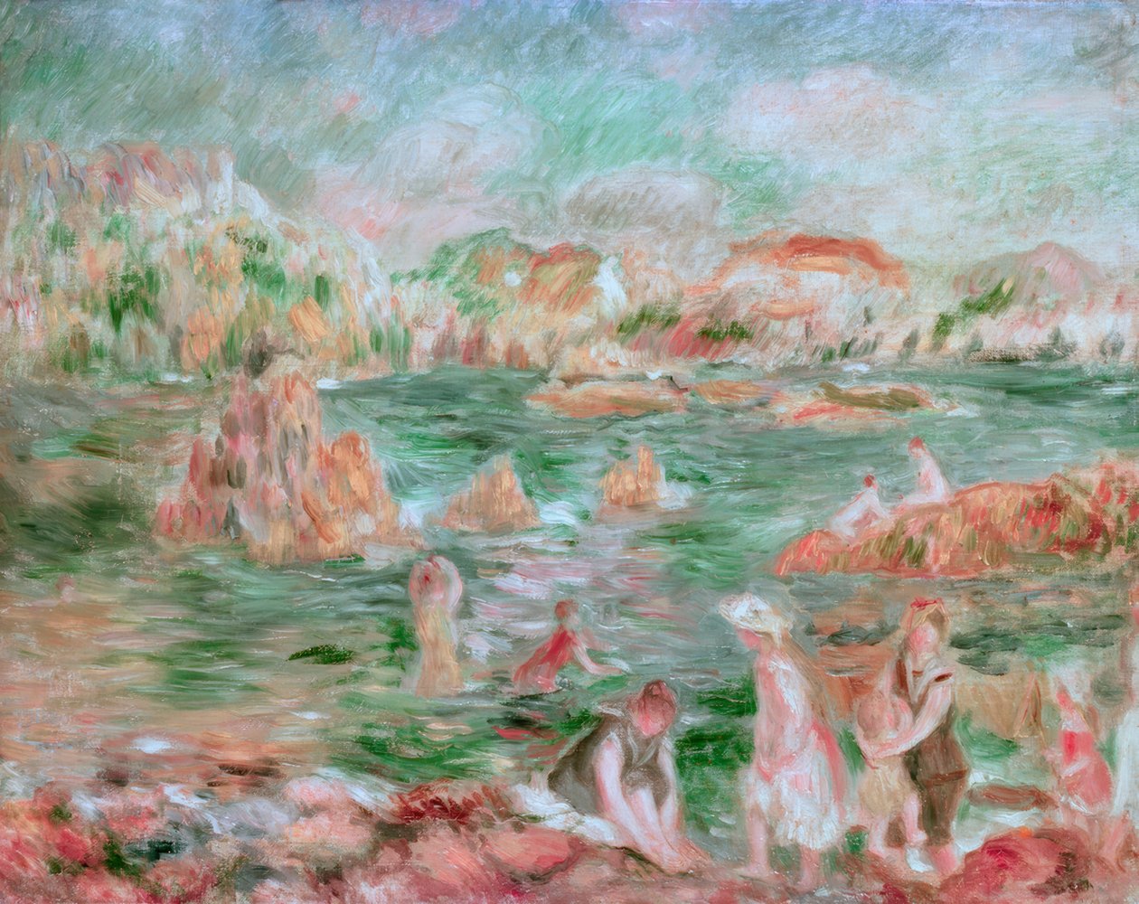 Pláž Guernsey od Pierre Auguste Renoir