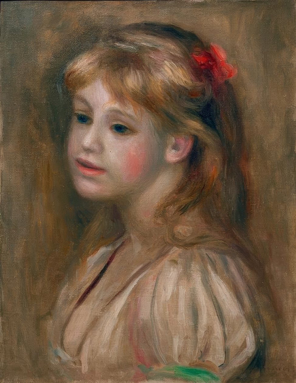 Portrét dívky od Pierre Auguste Renoir