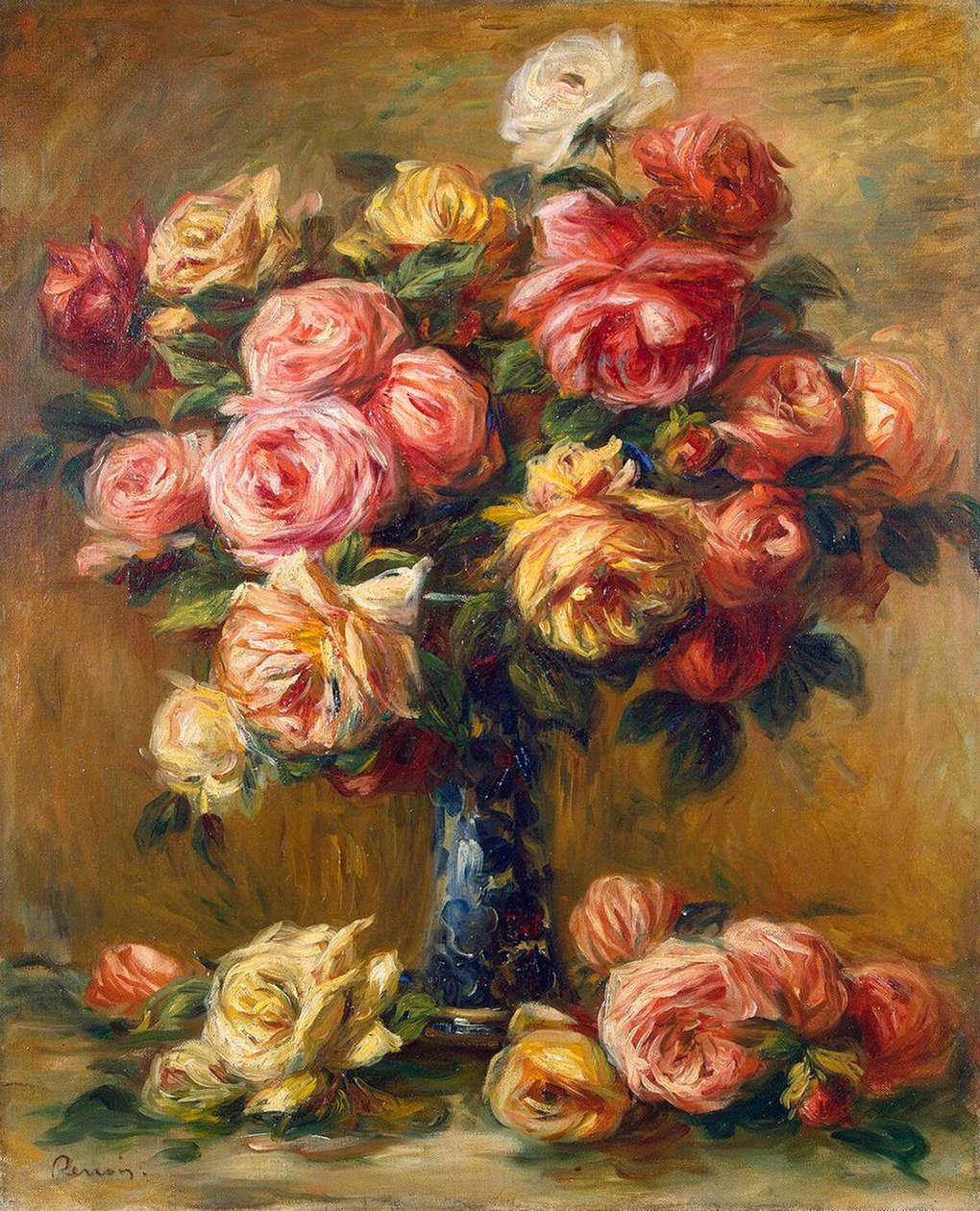 Růže ve váze, c1910. od Pierre Auguste Renoir